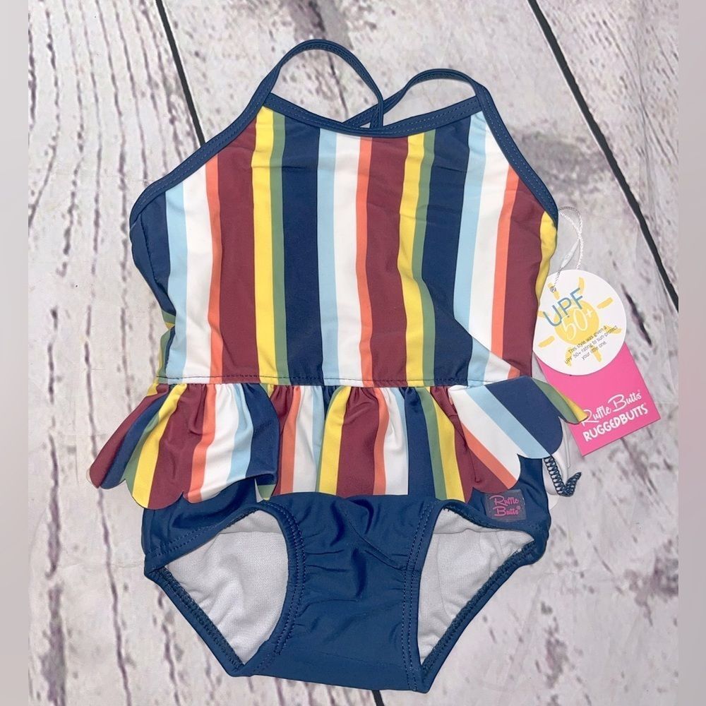 Infant Girls Striped One Piece Swimsuit